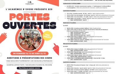 Portes Ouvertes du 16 au 22 décembre 2022