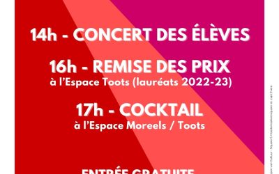 Concert des lauréats et remise des prix – Samedi 27/01