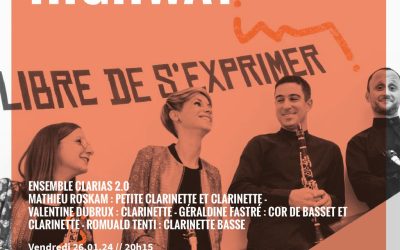 Concert ce vendredi 26/01 – Quatuor Clarias avec Géraldine Fastré