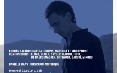 Concert Osmose du 25/09 – Andrés Navarro, percussions