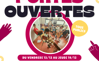 Portes Ouvertes à l’Académie du 13 au 19 décembre