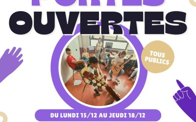 Portes Ouvertes à l’Académie du lundi 15 au jeudi 18/12