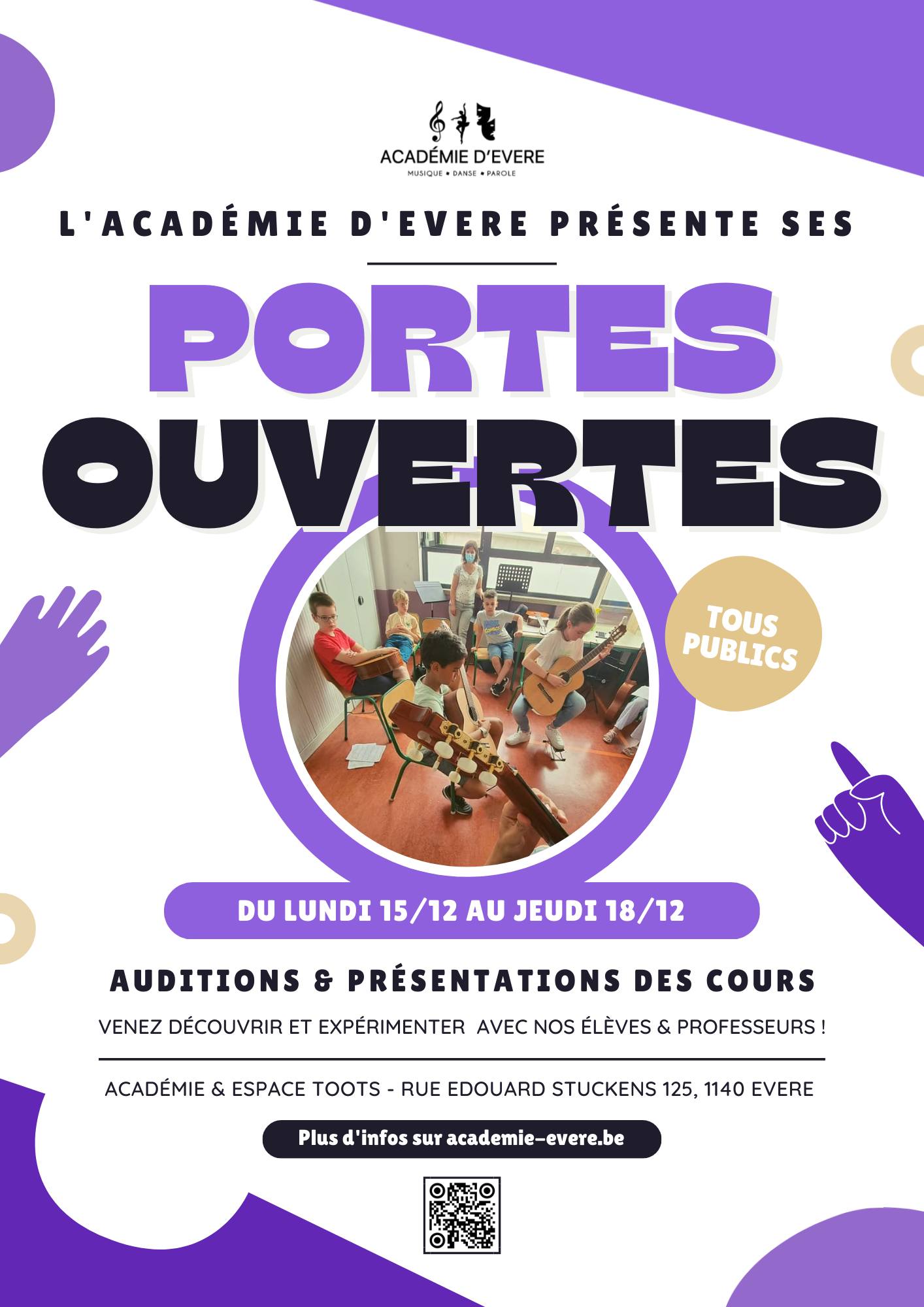 Programme des portes ouvertes de l'Académie 25-26