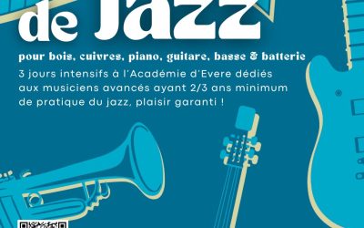 Inscriptions ouvertes pour le stage de jazz | Du 21 au 23/08/26 à l’Académie